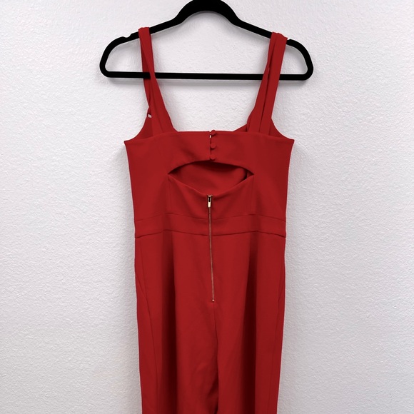 Rebecca Vallance Havana Red Cutout Bow Embellished Jumpsuit - Picture 5 of 7